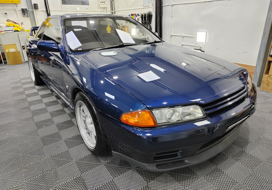 NISSAN SKYLINE R32 GTR -TH1 PEARL BLUE – NUR ENGINE /HKS TURBOS-   SOLD