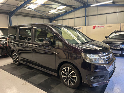 2014 HONDA STEPWAGON SPADA MIDNIGHT PURPLE- GRADE 4.5 - LOW MILEAGE ONLY 45k MILES - UK STOCK READY TO DRIVE AWAY